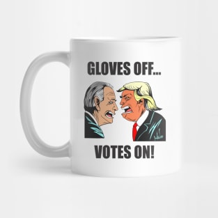 trump biden gloves off votes on comic version Tshirt and Novelty gift Mug